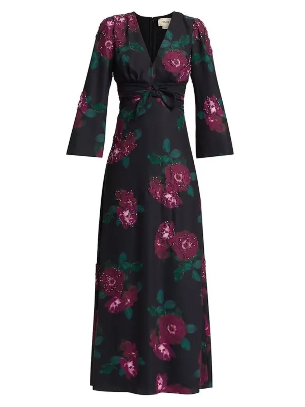 NWT FIGUE Harley Print Maxi dress